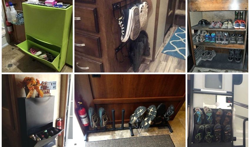 Shoe rack for camper outlet